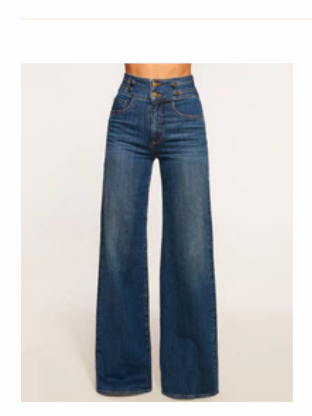 Ramy Brook Liv Dark Blue Wide-Leg Jeans 30